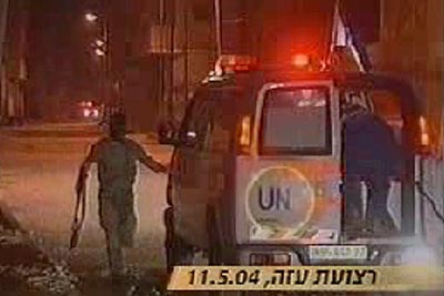 Palestinians use ambulance for attacks