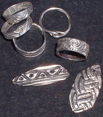 silver bits and rings